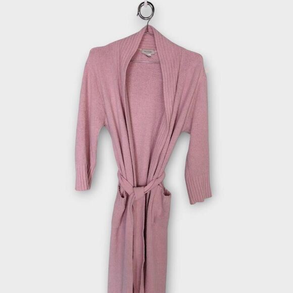 Natori Womens Robe Sz‎ XS Pink Fleece Cozy Mellow Belt Pockets Sleepwear - Picture 7 of 9